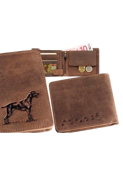 Мъжки портфейл, Wyroby ze Skory, кожа, кафяв