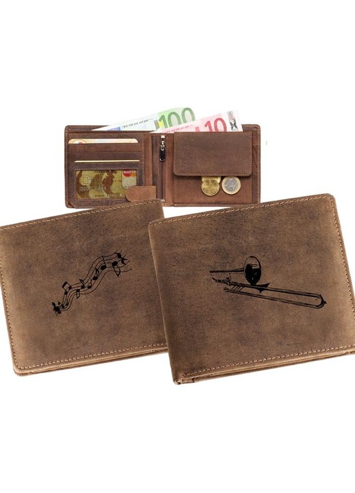 Мъжки портфейл, Wyroby ze Skory, кожа, кафяв