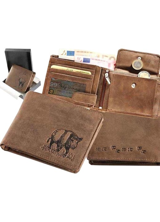 Мъжки портфейл, Wyroby ze Skory, кожа, кафяв