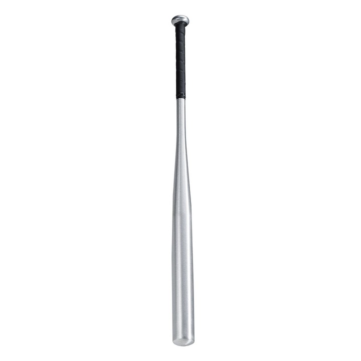 Bata de baseball din aluminiu, usoara, maner anti-alunecare, 34 inch, argintiu