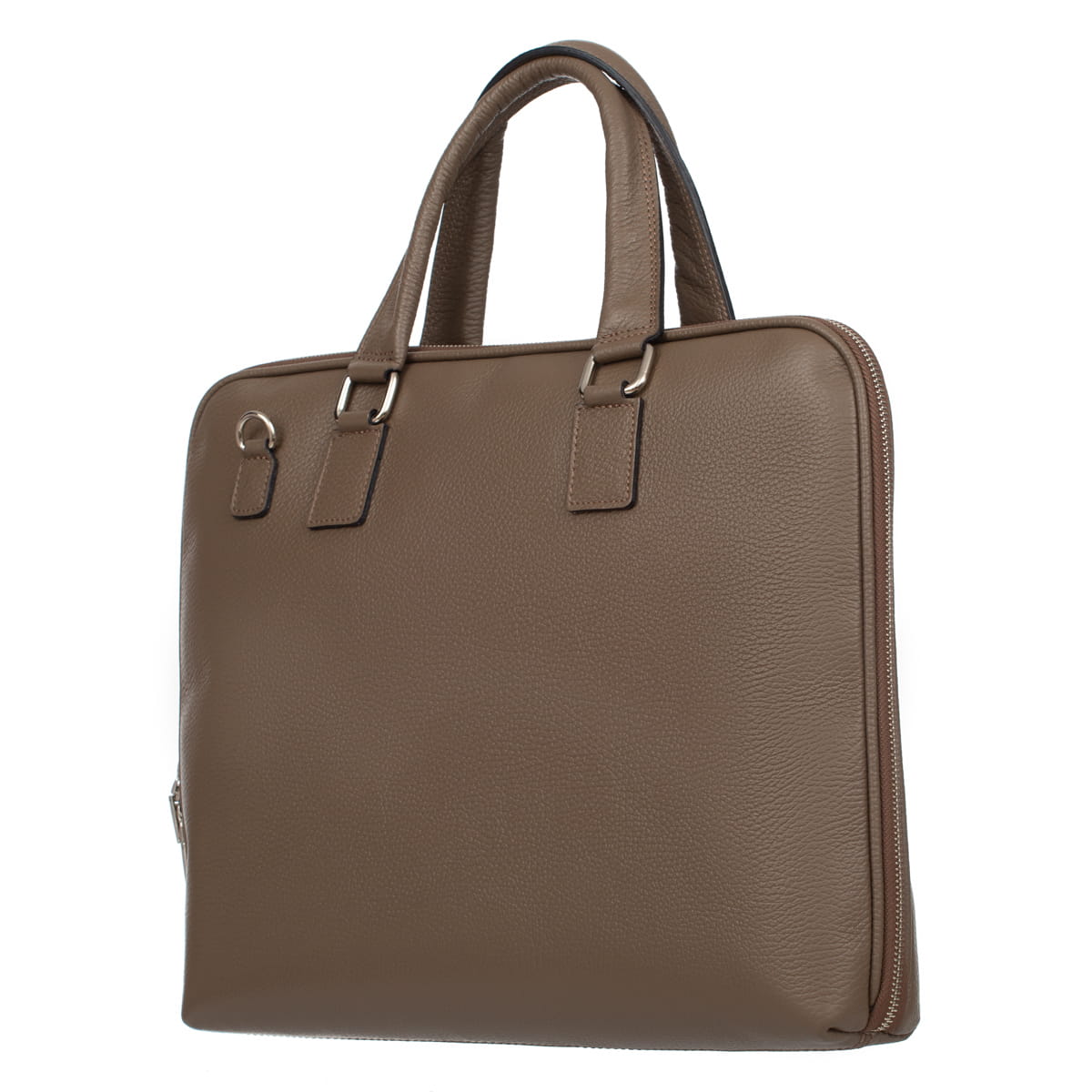 Geanta pentru laptop, Vera Pelle, Piele, 17.3", Maro