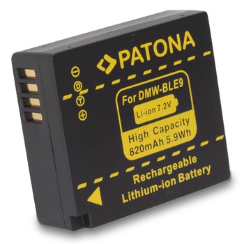 PATONA | Acumulator tip Panasonic DMW-BLE9 DMW-BLE9E DMW-BLE9PP BL9E PATONA | Acumulator tip Panasonic DMW-BLE9 DMW-BLE9E DMW-BLE9PP BL9E