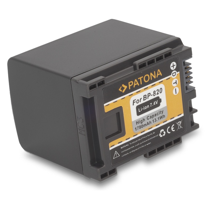 Patona akkumulátor, Canon BP-820, BP-828, XA20, XA25, kompatibilis, 1780 mAh