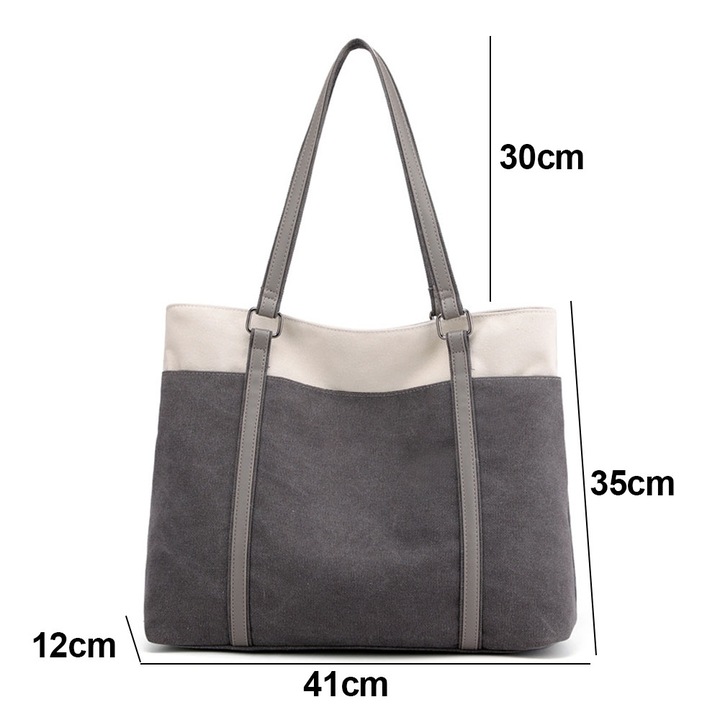 Geanta laptop dama, panza rezistenta, dungi, usoara, 11-15.6 inch, 40x30x15cm