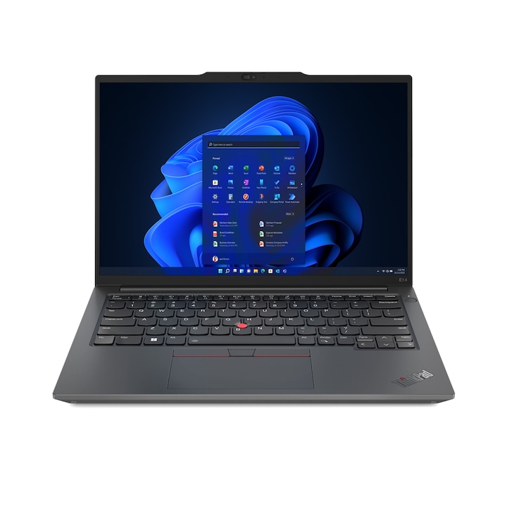 Лаптоп Lenovo ThinkPad E14 Gen 5, 21JR0034BM.8GB.250SSD, 14", AMD Ryzen 7 7730U Processor (8-ядрен), AMD Radeon Graphics, 8 GB 3200 MHz DDR4, Черен