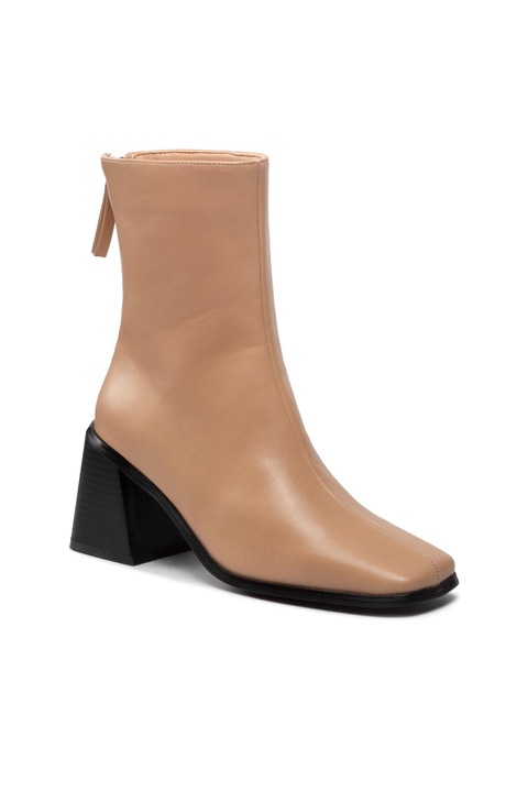 Botine dama, DeeZee, 301704652, Piele ecologica, Bej, Bej, 40