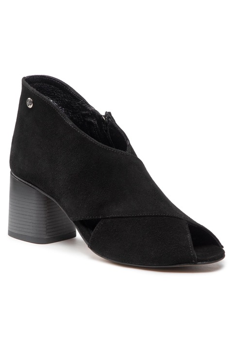 Botine dama, Maciejka, 300171929, Piele naturala, Negru, Negru, 36