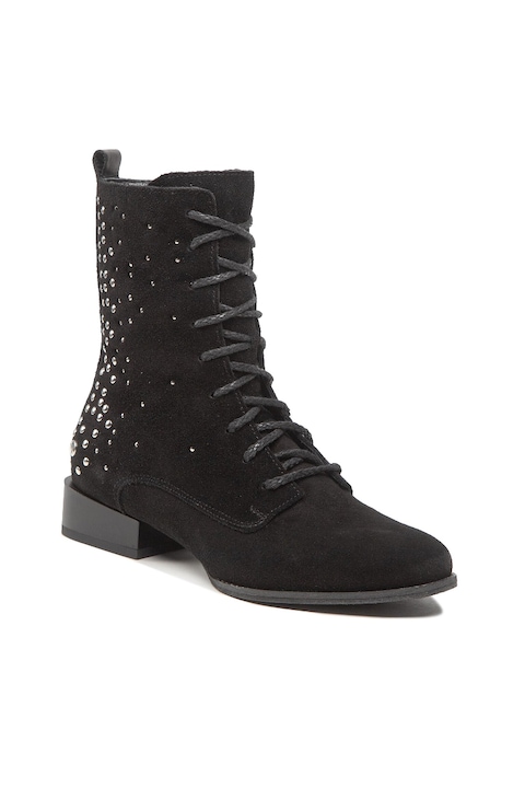 Botine dama, Maciejka, 301662518, Piele naturala, Negru, Negru