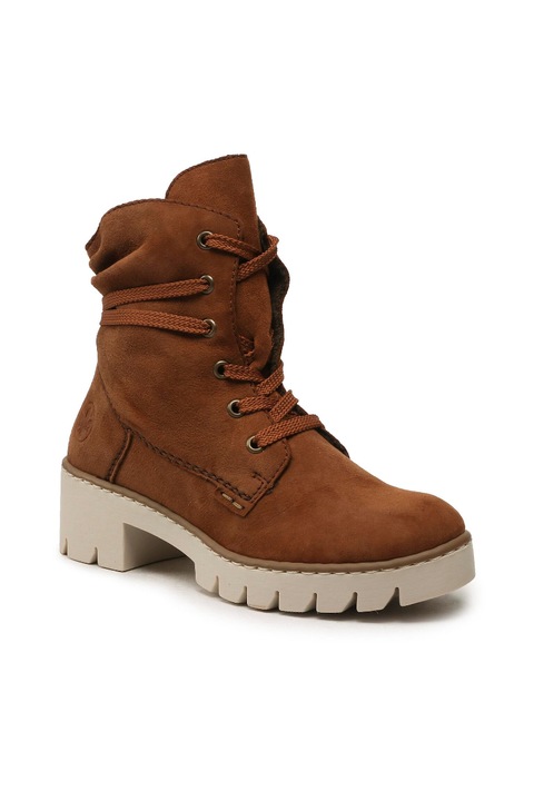 Botine dama, Rieker, 301123965, Piele naturala, Maro