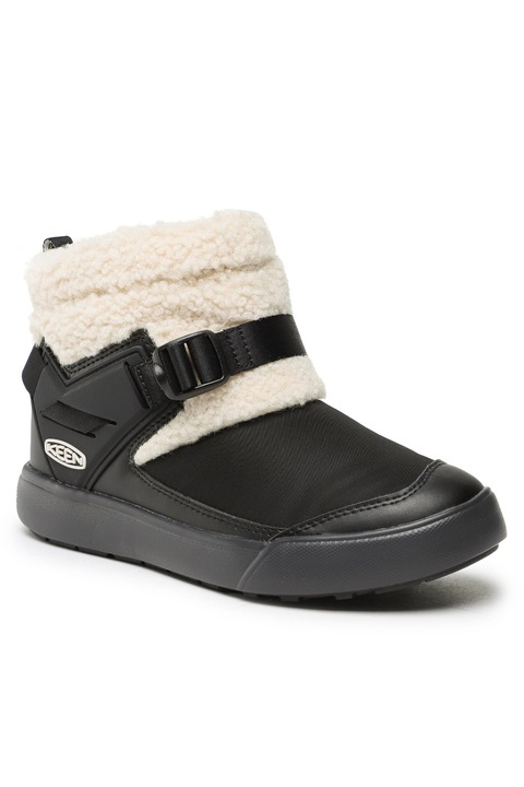 Női hócsizma, Keen, Valódi bőr, Fekete, Fekete