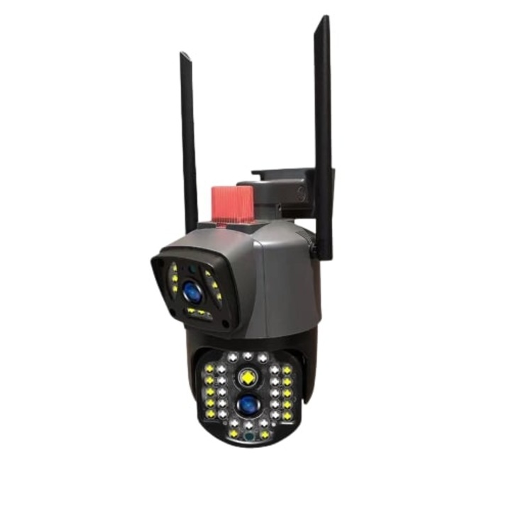 Професионална камера за наблюдение TSS-V10S-4G 4G PTZ, с 3 лещи, Full HD 3MP, 10X увеличение, детектор на движение, слот за карта