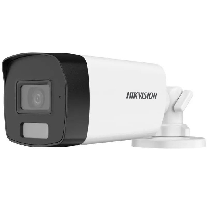 Camera de supraveghere 2MP, lentila 2.8mm, IR 40m, WL 40m, Microfon, IP67 Hikvision DS-2CE17D0T-LFS-2.8mm