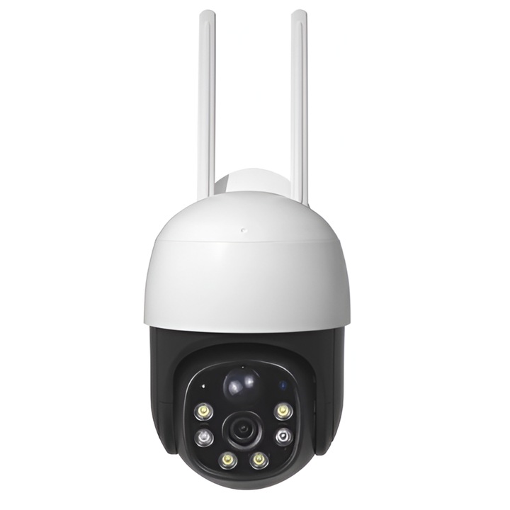 Камера за видеонаблюдение със SIM, 4G връзка, 5MP 2048 x 1536 със соларен панел, включени батерии 8000mah, интелигентно проследяване, PTZ, WIFI, Lan, Micro SD, Ротация, Аларма за движение, Indoor - Outdoor, E-manor®