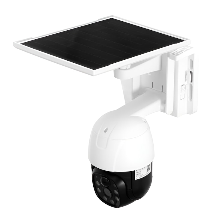 Videó megfigyelő kamera SIM-kártyával, 4G kapcsolat, 5 MP 2048 x 1536, napelem, intelligens követés, WIFI, LAN, Micro SD, forgatás, riasztó, beltéri / kültéri, Neo™