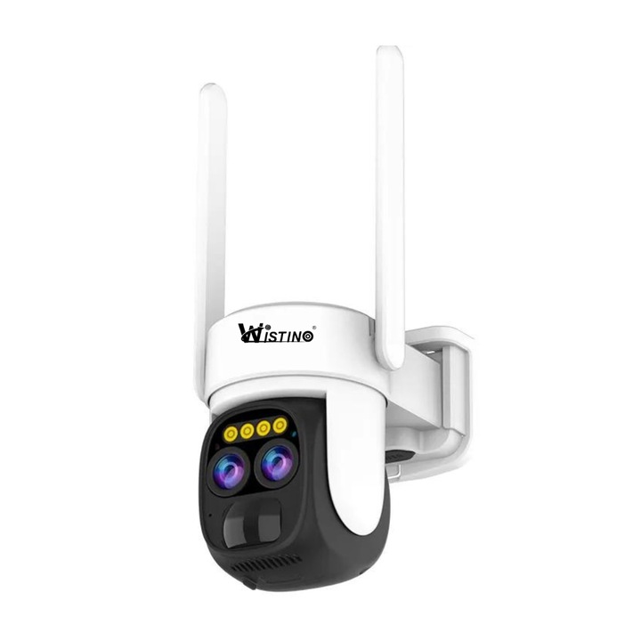 Térfigyelő kamera napelemes töltéssel 4G, SUPER 3K 6MP Dual Lens, 10X ZOOM, Vezérlés az alkalmazásból, Automatikus érzékelés, Kétirányú kommunikáció