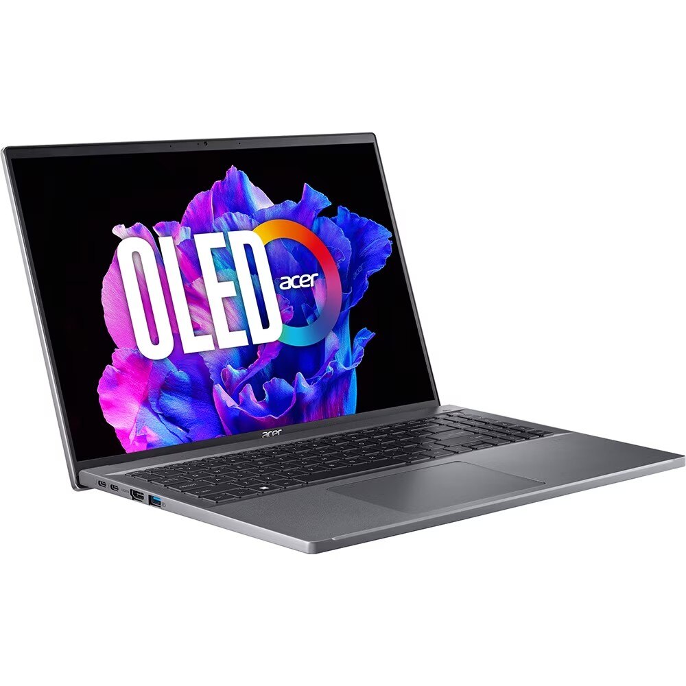 Laptop ACER Swift Go 16 OLED SFG16-71-77P5, Intel Core i7-13700H pana la 5GHz, 16" 3.2K, 16GB, SSD 1TB, Intel Iris Xe, Windows 11 Home, Gri