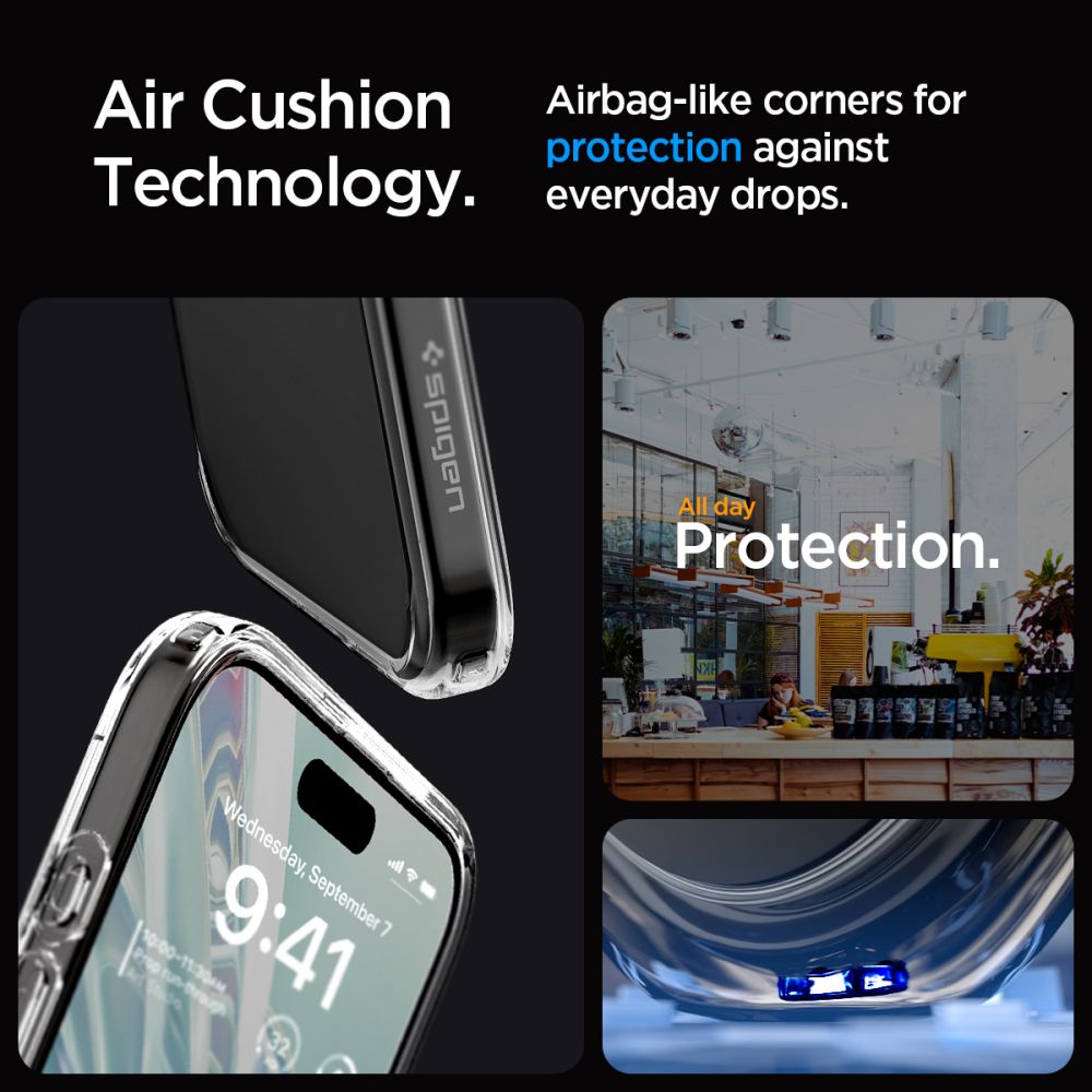 Husa pentru iPhone 15 Pro Max - Spigen Ultra Hybrid - Clear