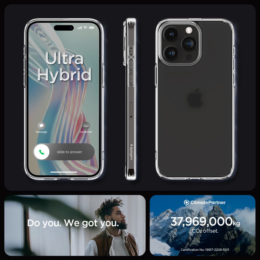 Husa pentru iPhone 15 Pro Max - Spigen Ultra Hybrid - Clear