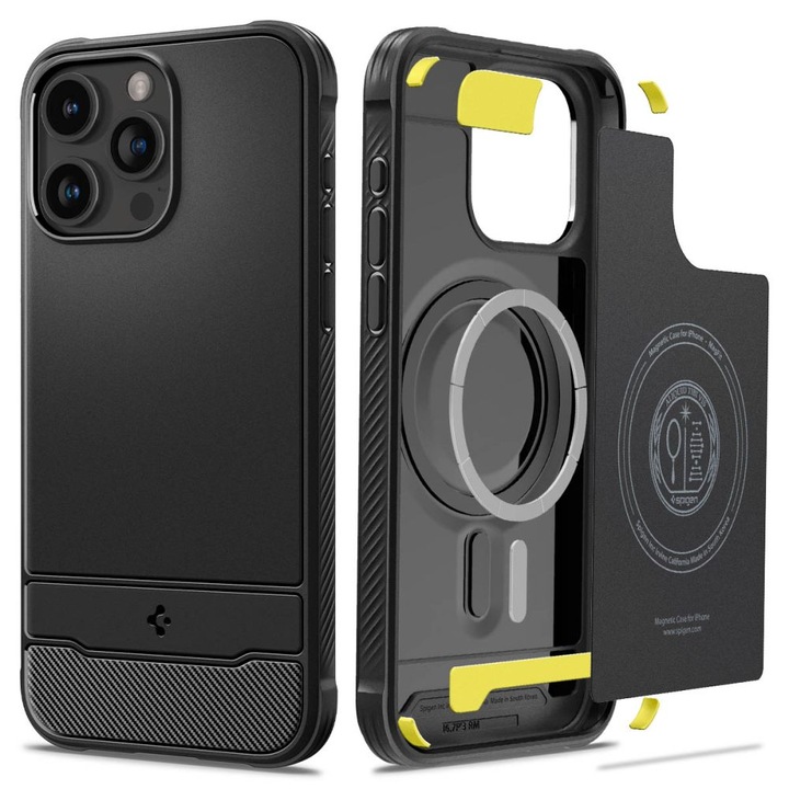 Защитен калъф MagSafe за Apple iPhone 15 Pro Max, Rugged Armor Matte, Xtreme Armor, U939, Deep Dark
