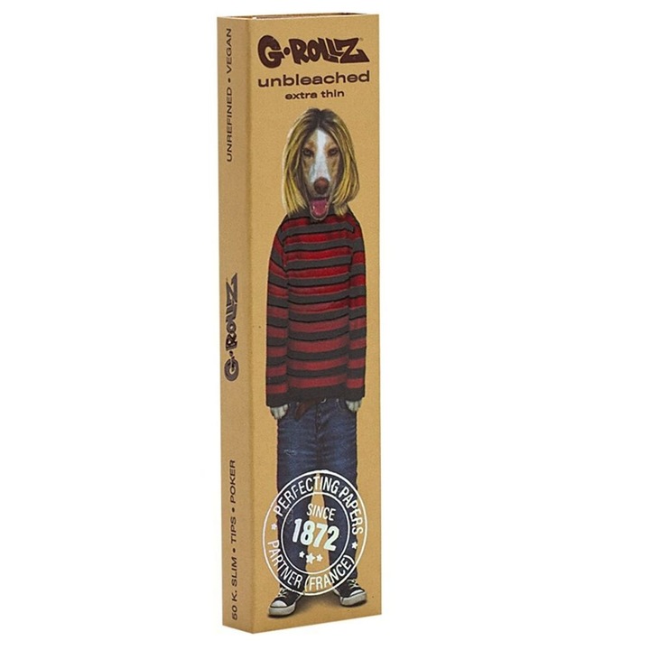 Foite King Size Slim G-ROLLZ Pets Rock ”Grunge” cu filtre x50