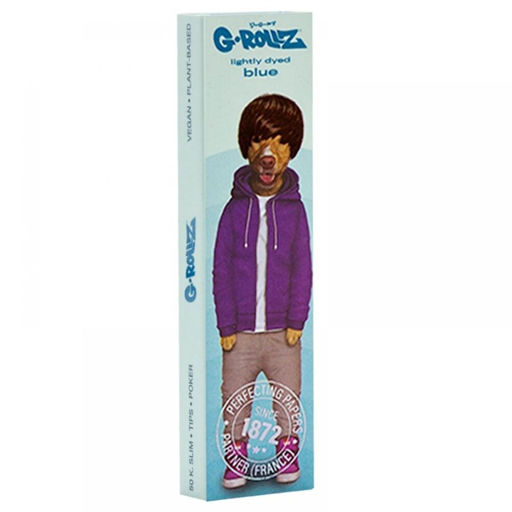 Foite blue King Size Slim G-ROLLZ Pets Rock ”Soup” cu filtre x50
