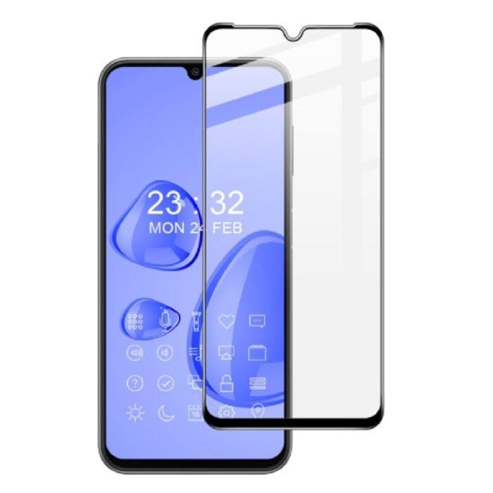 Стъклен протектор за дисплей OG 5D Slim с цяло лепило, За Samsung Galaxy A14 4G/5G (A145F/A146B), Черен