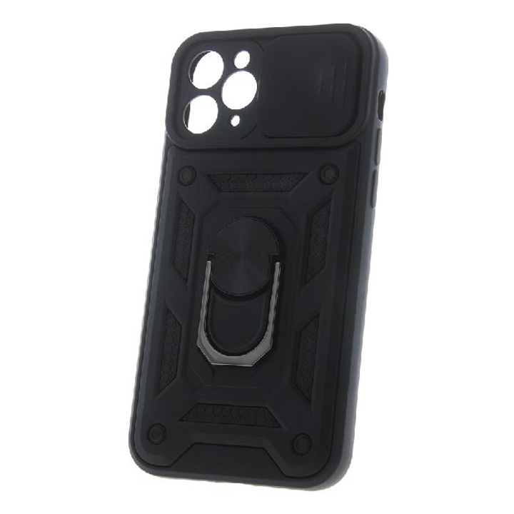 Силиконов твърд кейс bSmart Defender Slide, За Samsung Galaxy A13 4G (A135F), Черен