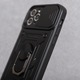 Силиконов твърд кейс bSmart Defender Slide, За iPhone 13 Pro (6.1), Черен
