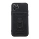 Силиконов твърд кейс bSmart Defender Slide, За iPhone 13 Pro (6.1), Черен