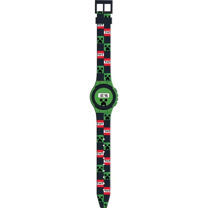 Minecraft Casio Ceas digital, Minecraft, 29 x 9.5 x 1 cm, Verde - eMAG.ro