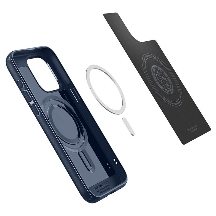 Гръб Spigen за iPhone 15 Pro Max, Mag Armor, MagSafe, Син