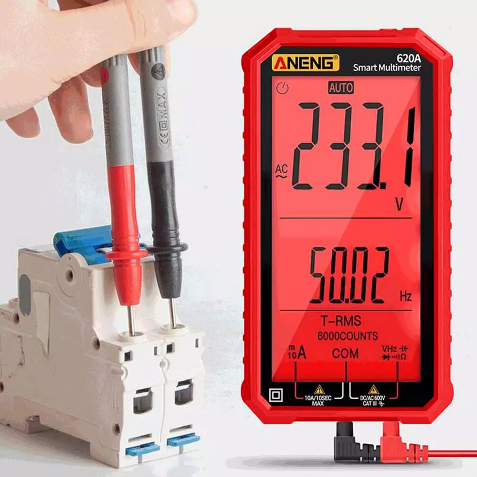 Цифров мултиметър ANENG 620A, Автоматично предупреждение, Измерва ...