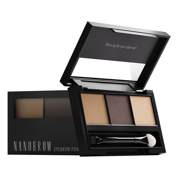 Set de pudra de sprancene, Nanobrow, Eyebrow Powder Kit, Light