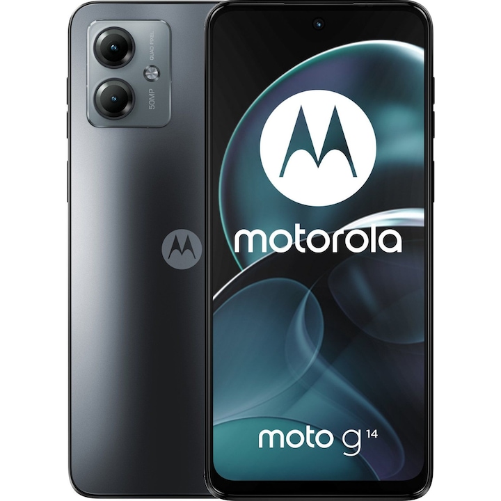 Okostelefon Motorola Moto G14, 8 GB, 256 GB, acélszürke
