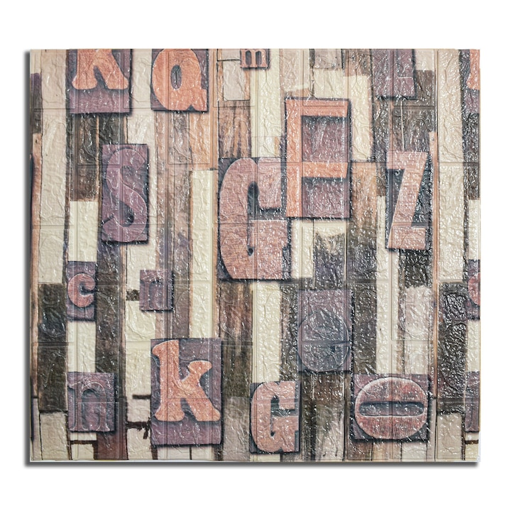 Tapet 3D autoadeziv, design modern, usor de curatat, 70x77cm, Naimeed D5553