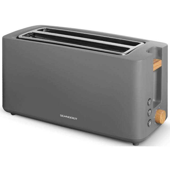 Kenyérpirító Schneider SCTON2LG Fjord, 1550 W, 2 szelet, 6 pirítási fokozat, szürke