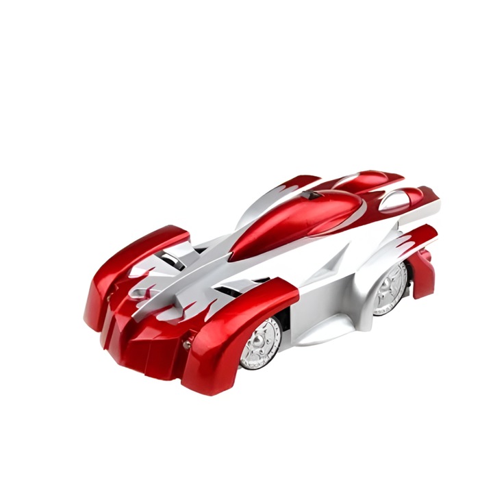 Wall Climber Neo játékautó távirányítóval, falra szerelhető, piros/ezüst