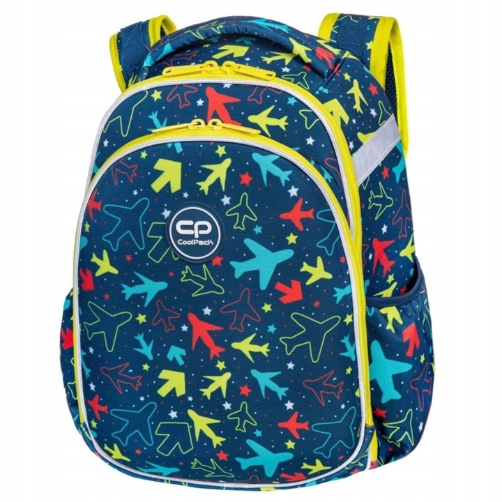 Iskolai hátizsák, Coolpack, Teknős mintás, Sky Flights modell, 25L, 29x40x14 cm, Többszínű