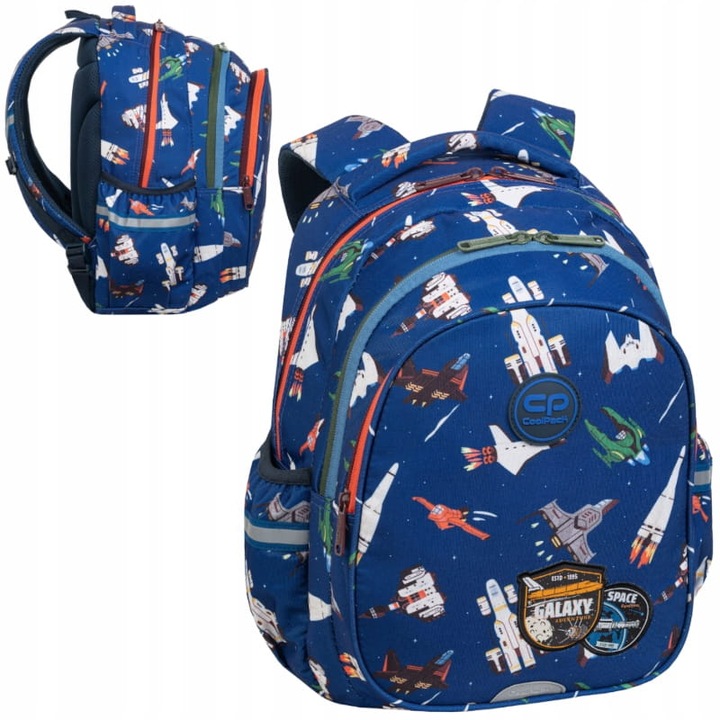 Set De Rucsac De Scoala, CoolPack, Jerry, 3 Compartimente, Buzunar Pentru Tableta Sau Laptop, Bretele De Umar Reglabile, 39 x 28 x 15 cm, Albastru