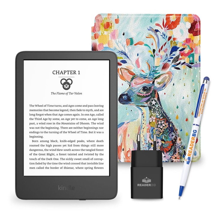 Комплект eBook четец Amazon Kindle 2022 Black, Елен, 4 части