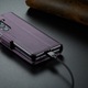 Samsung Galaxy Z Fold5, CaseMe tok, vékony, bőr, pénztárca típus, álló, biztonságos mágneses záródás, puha textúra és markolat a kézben, RFID védelem, Mályvaszínű