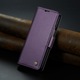 Samsung Galaxy Z Fold5, CaseMe tok, vékony, bőr, pénztárca típus, álló, biztonságos mágneses záródás, puha textúra és markolat a kézben, RFID védelem, Mályvaszínű