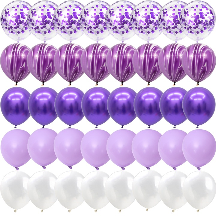 Set 40 baloane, Jyuang, Latex, Violet