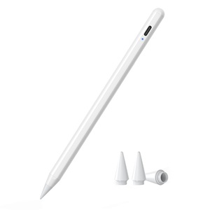 Stylus iPad Pen, Chucai, Pix pentru tableta iPad Apple 2018-2023, Profesional, Penite anti-zgarieturi, functie Palm Rejection, Tilt, Lag-Free, Magnetic, USB-C, Alb