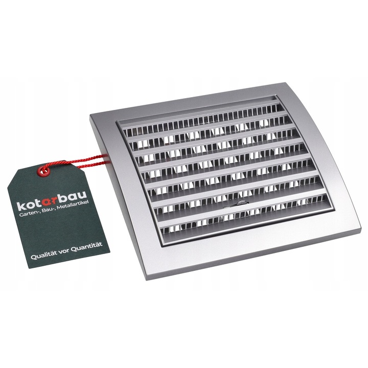 Grila de ventilatie, Kortabau, Plastic, 150 x 150 mm, Satin