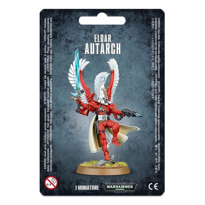 Warhammer 40000 Szárnyas Eldar Autarch játék kiegészítő, Games Workshop, 9 darabos, szürke