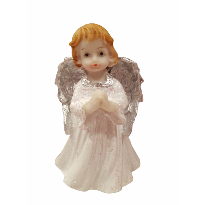 Ahelos figura, Imádkozó angyal, Kerámia, 11 cm