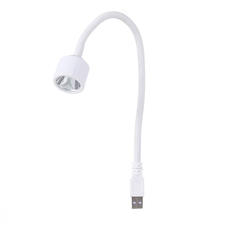 Lampa de intarire cu lipici UV pentru unghii, Cozevdnt, LED, USB, Alb