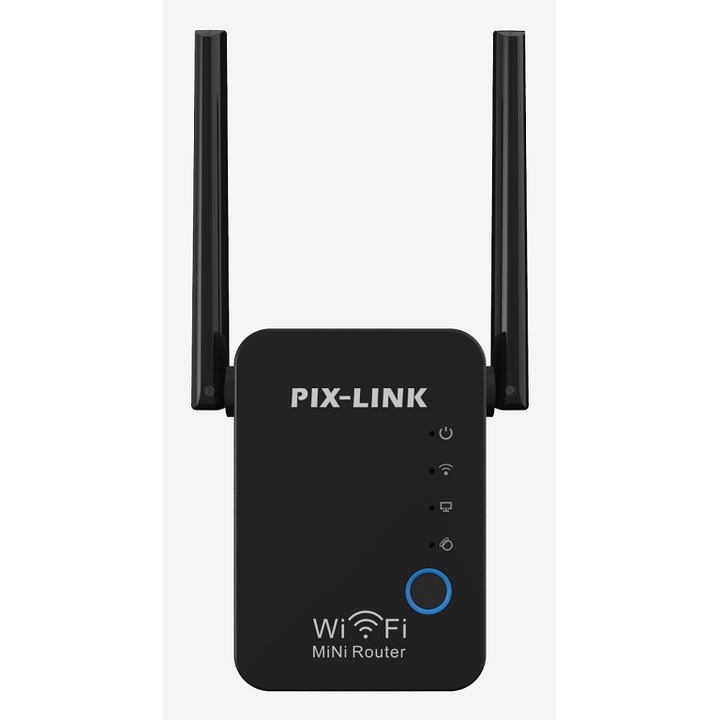 Amplificator Semnal Wireless. BesideSolutions. Retea 2.4 Hz. Transfer 300 Mbps. Conexiune WEP. WPA si WPA2. Slot LAN. Negru