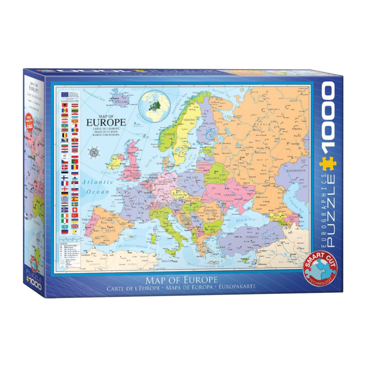 Puzzle Eurographs - Európa térképe, 1000 db